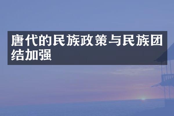 唐代的民族政策与民族团结加强