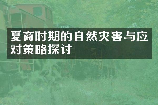 夏商时期的自然灾害与应对策略探讨