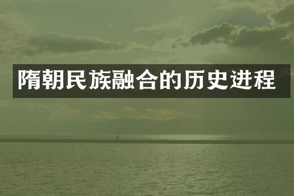 隋朝民族融合的历史进程