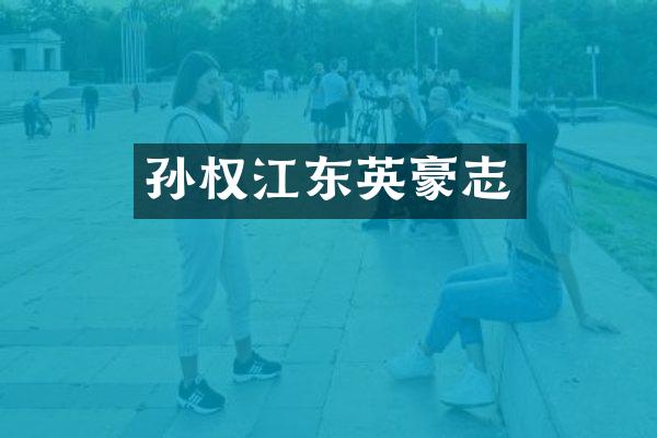 孙权江东英豪志