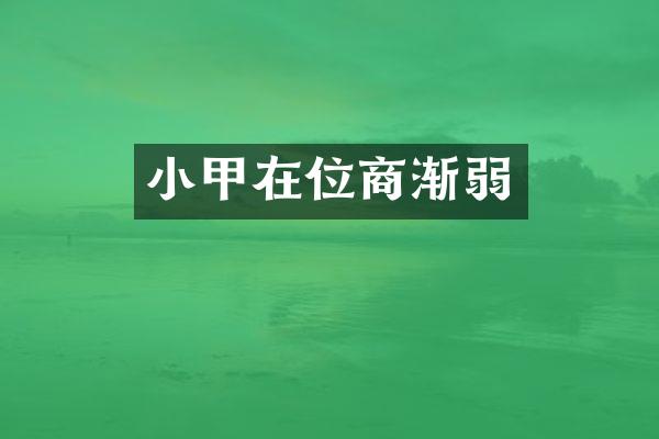 小甲在位商渐弱