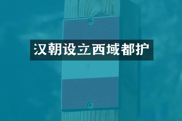 汉朝设立西域都护