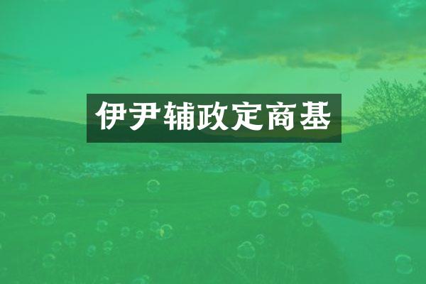 伊尹辅政定商基