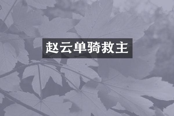 赵云单骑救主