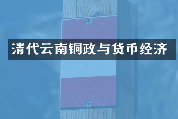 清代云南铜政与货币经济