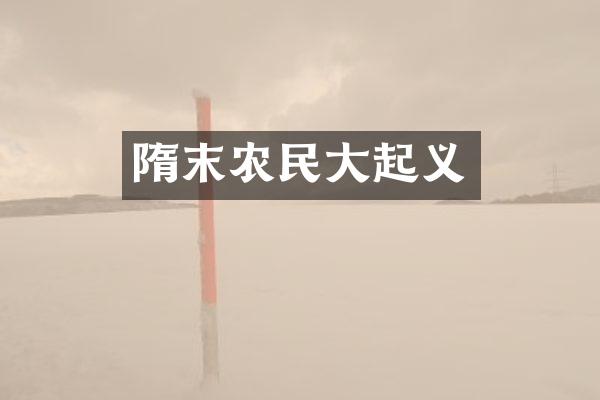 隋末农民大起义