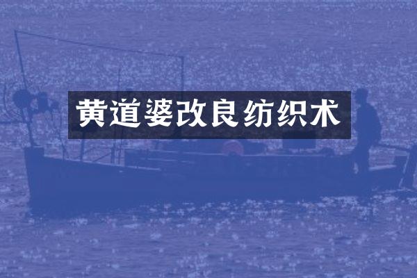 黄道婆改良纺织术