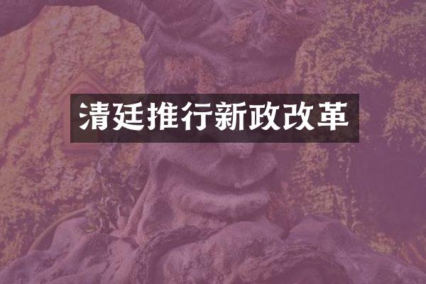 清廷推行新政改革