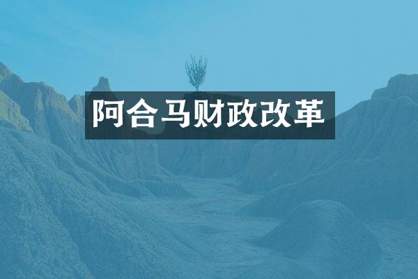 阿合马财政改革