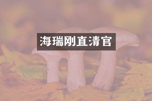 海瑞刚直清官