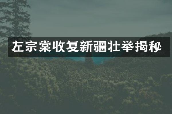 左宗棠收复新疆壮举揭秘