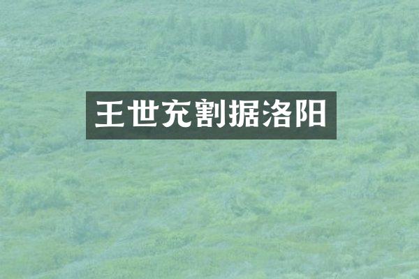 王世充割据洛阳