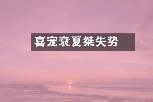 妺喜宠衰夏桀失势
