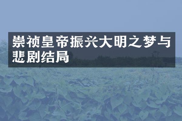 崇祯皇帝振兴大明之梦与悲剧结局