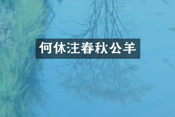 何休注春秋公羊
