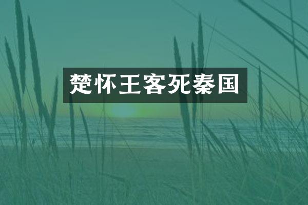 楚怀王客死秦国