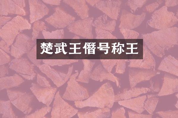 楚武王僭号称王