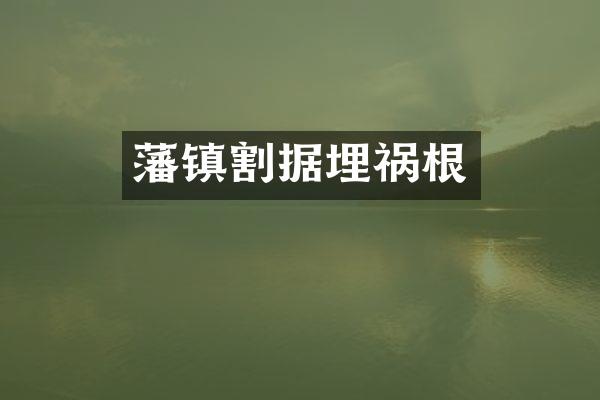 藩镇割据埋祸根
