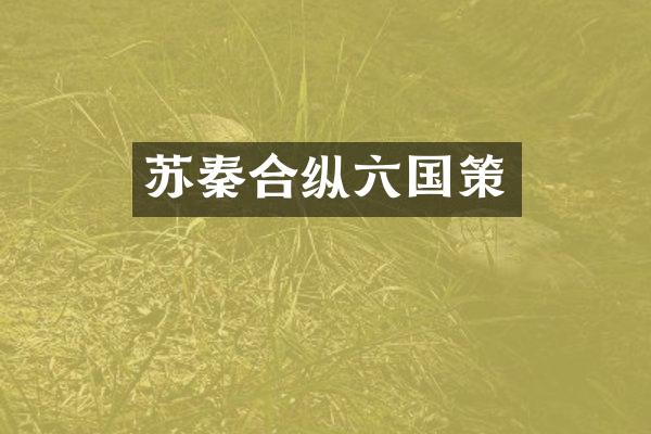 苏秦合纵六国策