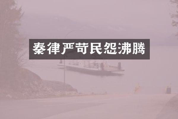 秦律严苛民怨沸腾