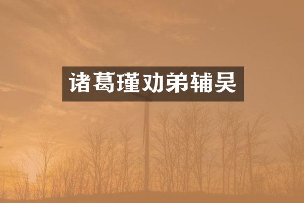 诸葛瑾劝弟辅吴