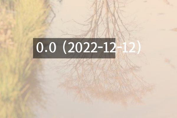 0.0 (2022-12-12)