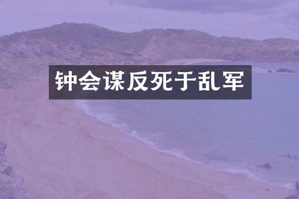 钟会谋反死于乱军