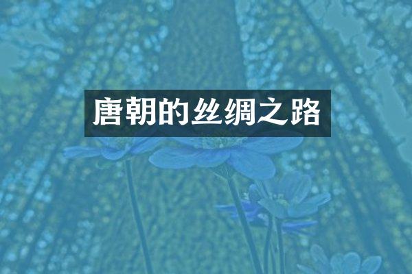 唐朝的丝绸之路