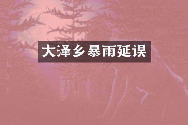 大泽乡暴雨延误