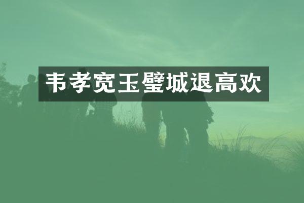 韦孝宽玉璧城退高欢