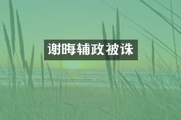 谢晦辅政被诛