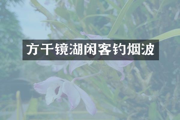 方干镜湖闲客钓烟波