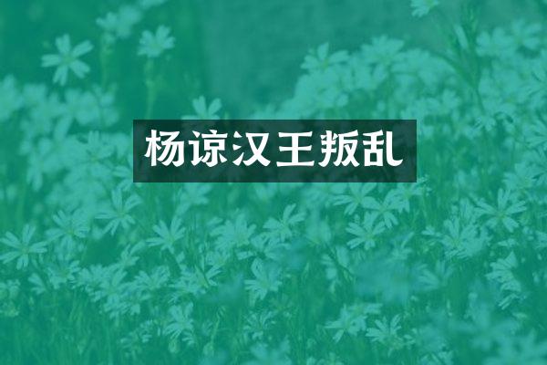 杨谅汉王叛乱