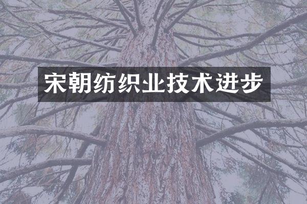 宋朝纺织业技术进步