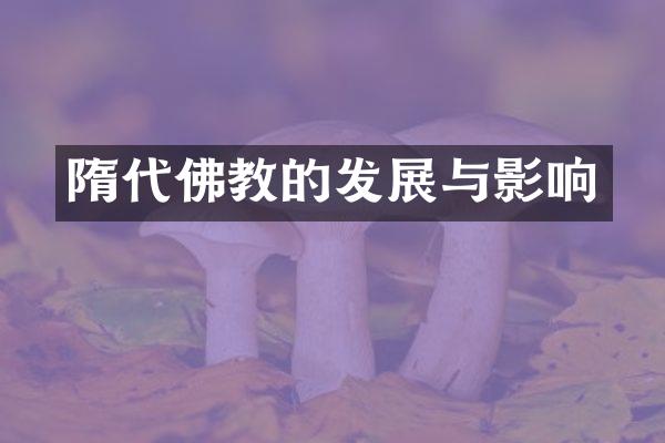 隋代佛教的发展与影响