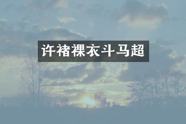 许褚裸衣斗马超