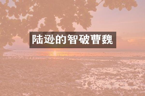 陆逊的智破曹魏