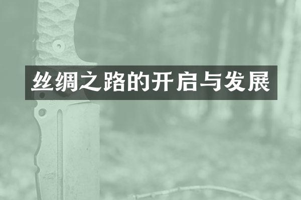 丝绸之路的开启与发展