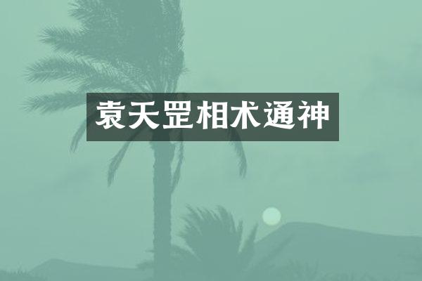 袁天罡相术通神