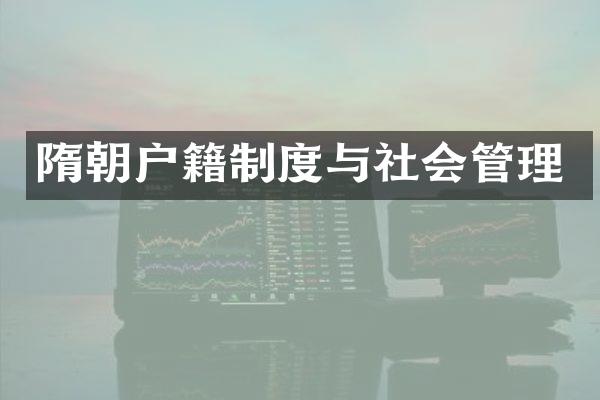 隋朝户籍制度与社会管理