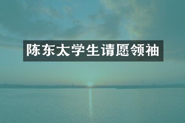 陈东太学生请愿