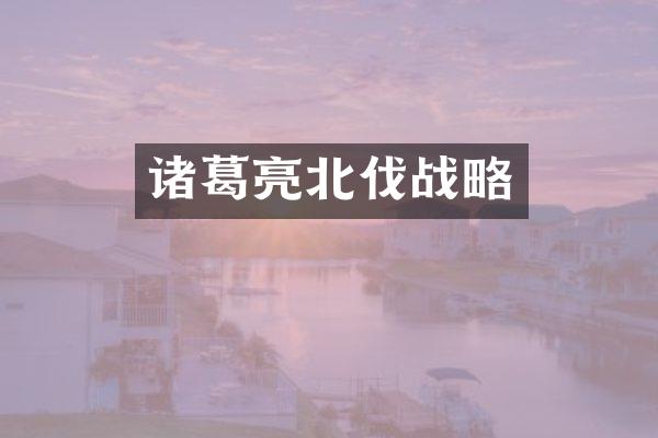 诸葛亮北伐战略