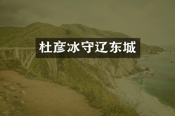 杜彦冰守辽东城