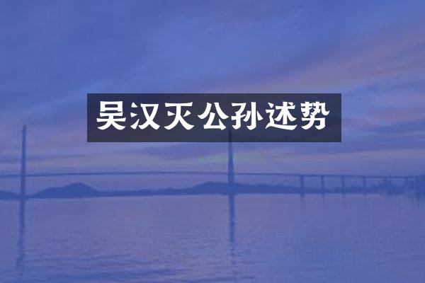 吴汉灭公孙述势