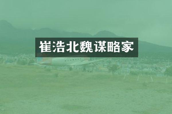 崔浩北魏谋略家