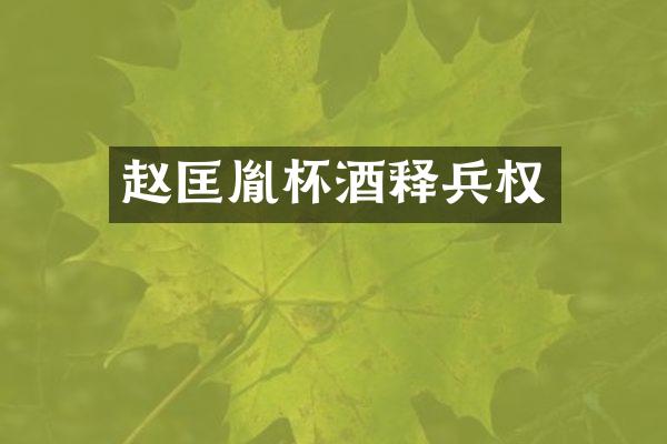 赵匡胤杯酒释兵权