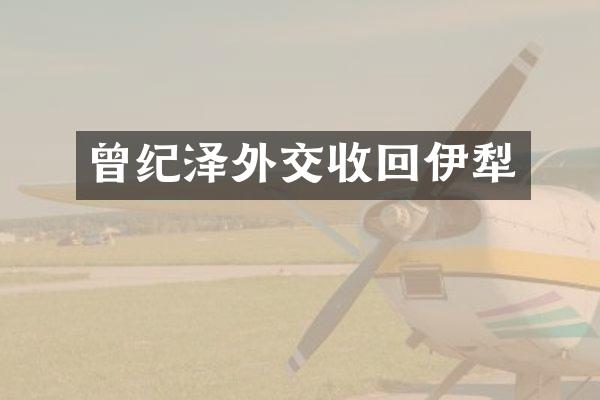曾纪泽外交收回伊犁