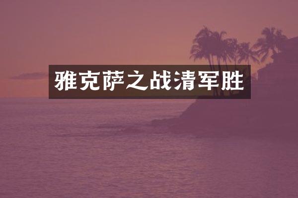 雅克萨之战清军胜