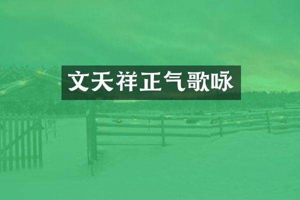 文天祥正气歌咏