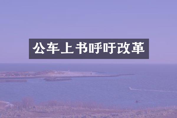 公车上书呼吁改革